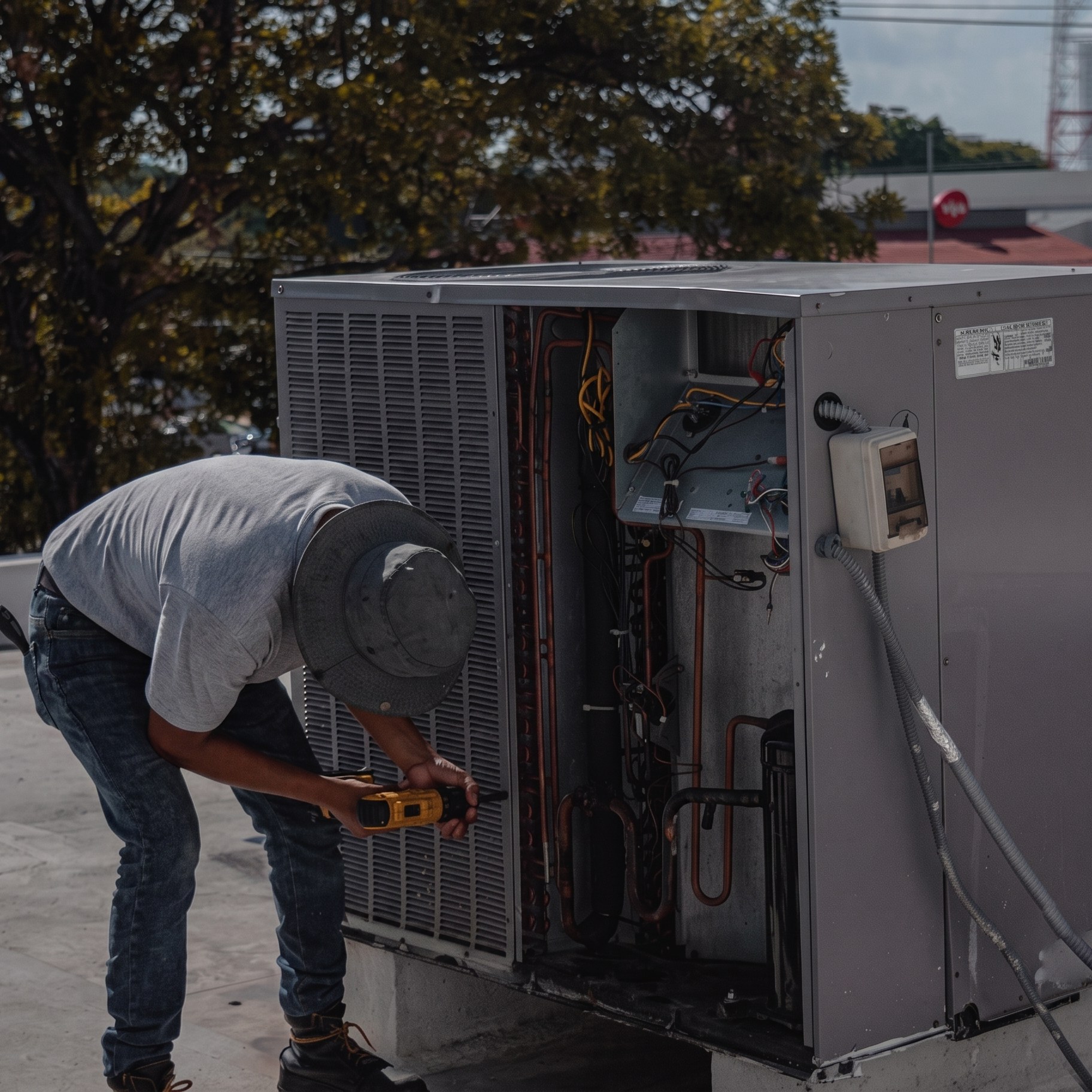 HVAC maintenance service visit